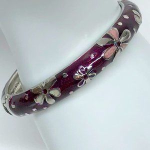 UJOY Enamel Purple Flower Bracelet